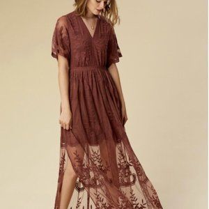 Altar'd State Burgundy Maxi Dress